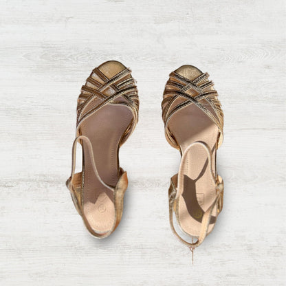 Sadie® | Golden heel sandals