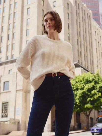 Zaida® | Wide vintage sweater with a crew neck