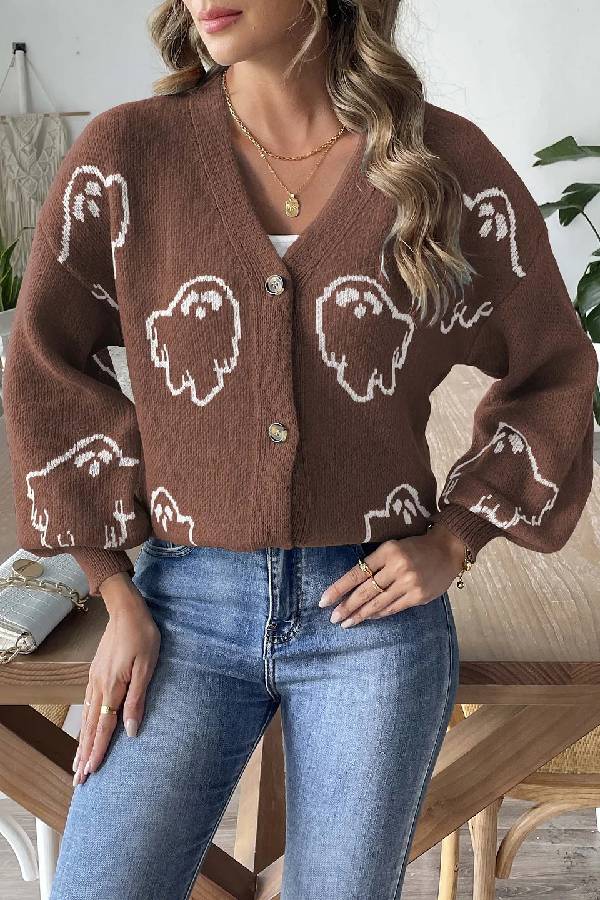 Leila® | Stylish Loose Casual Cartoon Jacquard Jacket