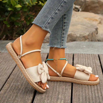 Teresa® | Stylish Flat Sandals With A Bow