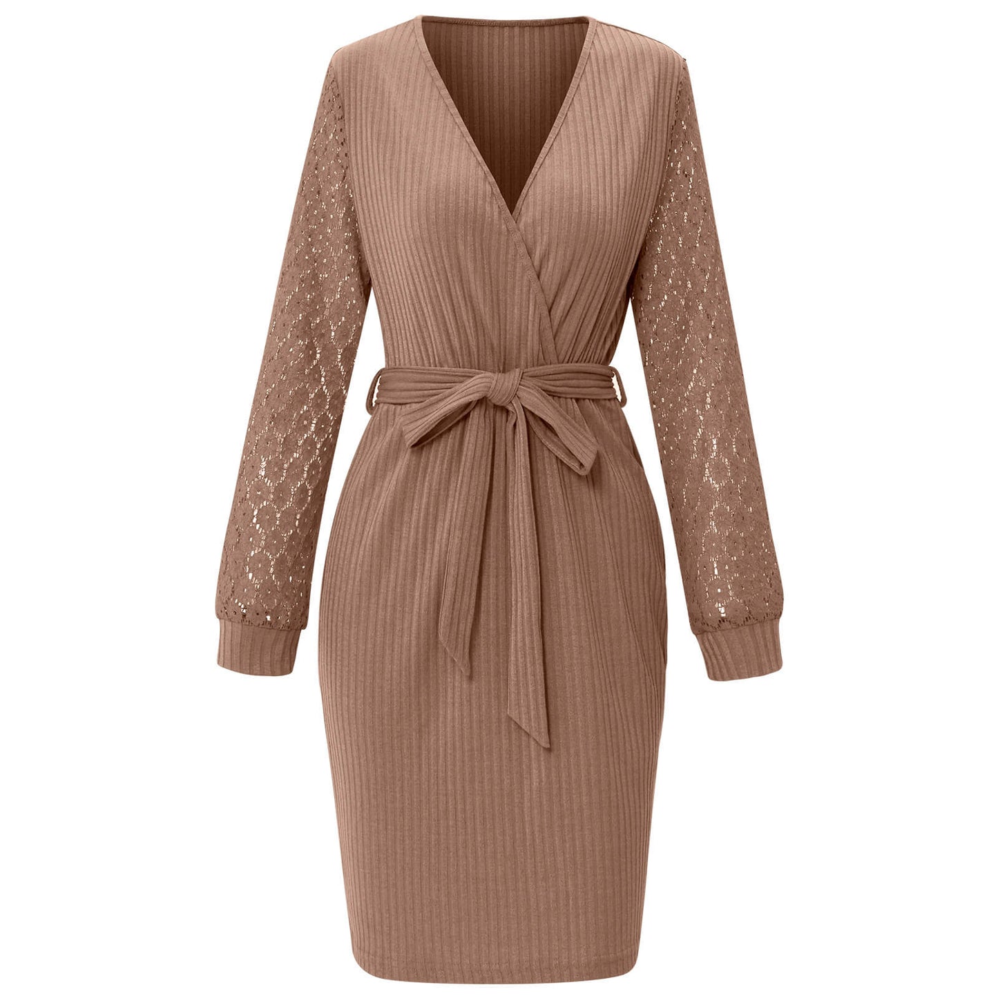 Leticia® | Long sleeve lace wrap dress