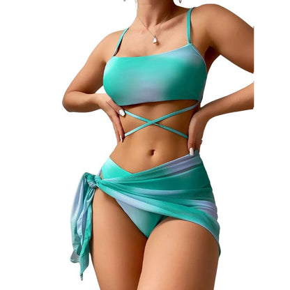 Bonaria® | 3-Piece Bikini Swimsuit With Laces And Beach Skirt