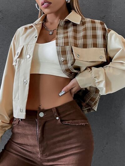 Abigail® | Color block check jacket