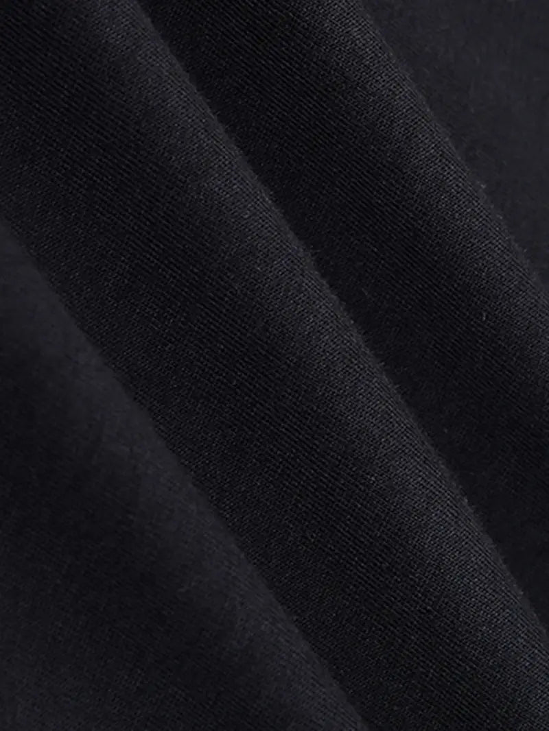 Leocadia® | Elegant black cotton t-shirt