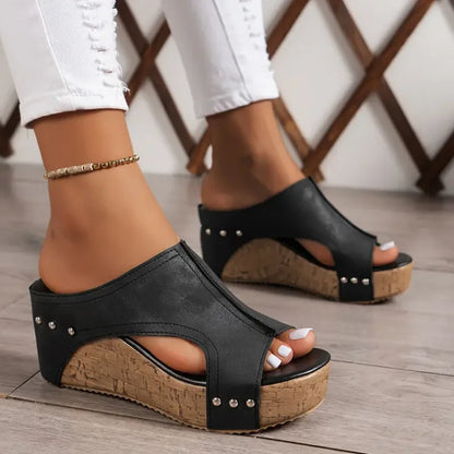 Barbara® | Leather platform sandals