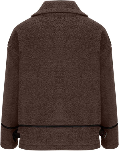 Leocadia® | Warm long women's coat with pockets