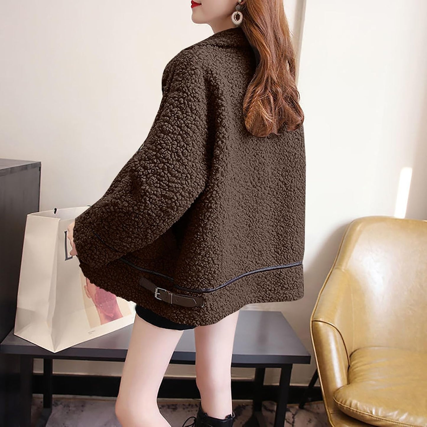 Leocadia® | Warm long women's coat with pockets