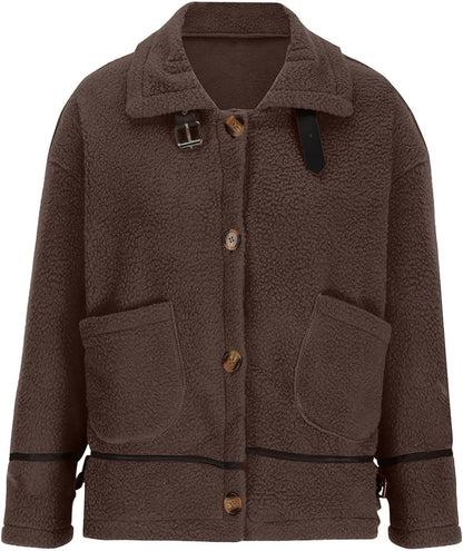 Leocadia® | Warm long women's coat with pockets