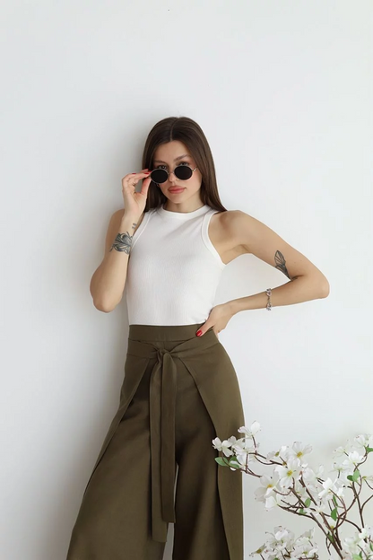 Leila® | Wide-cut linen trousers