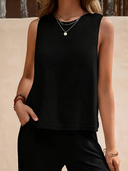 Adalina® | Casual Tank Top And Wide-Leg Pants