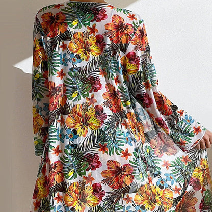 Avenela® | 3-Piece Bikini With Flowers And Robe