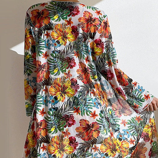 Lauryn® | 3-Piece Bikini With Flowers And Robe