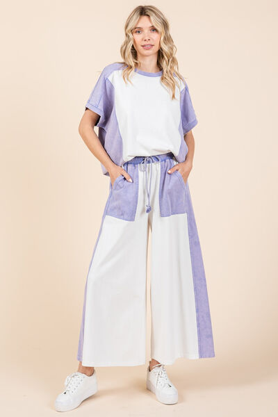 Leticia® | Color block wide leg pants