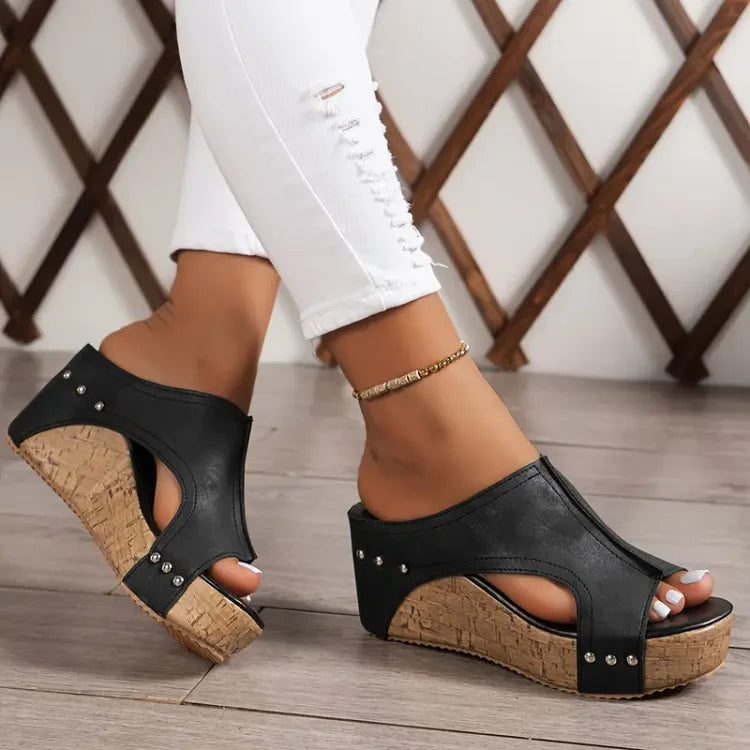 Barbara® | Leather platform sandals