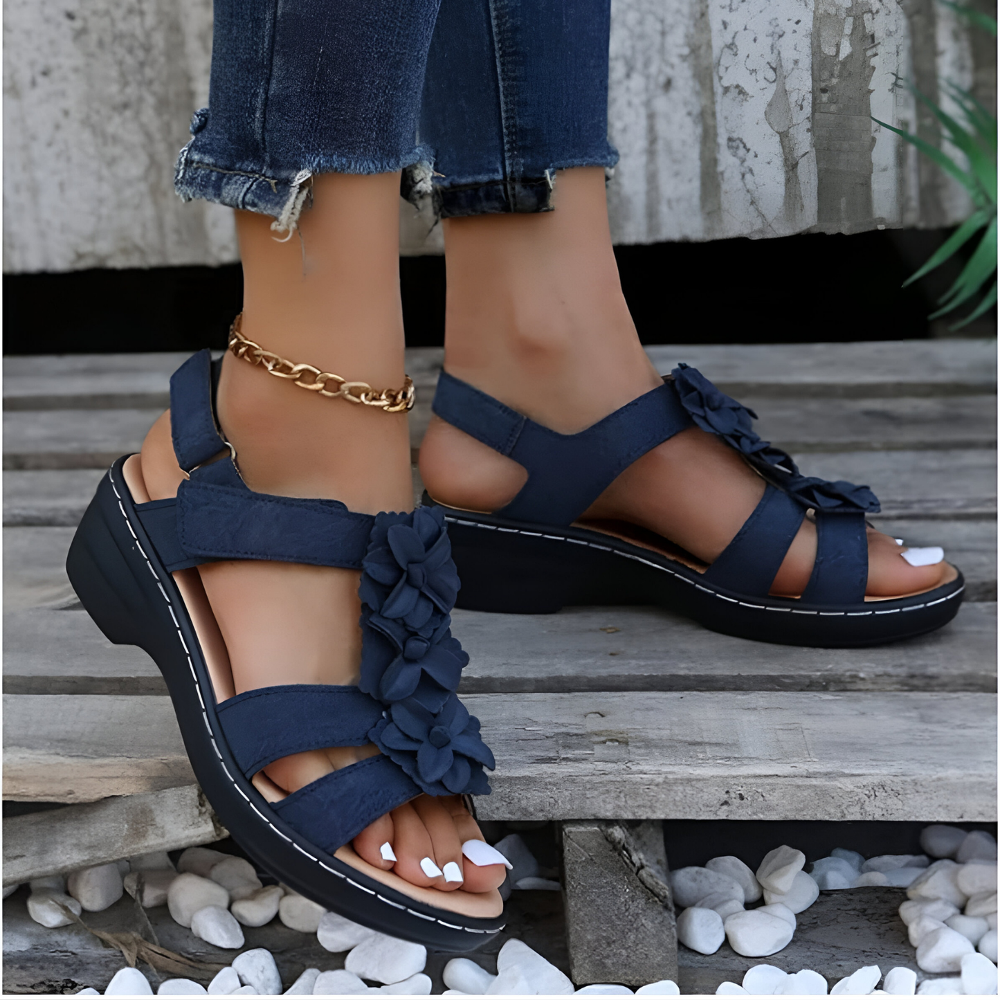 Penelope® | Wedge sandals with retro charm and orthopedic support