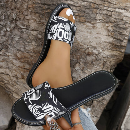 Renee® | Fashion Graffiti Print Sandals