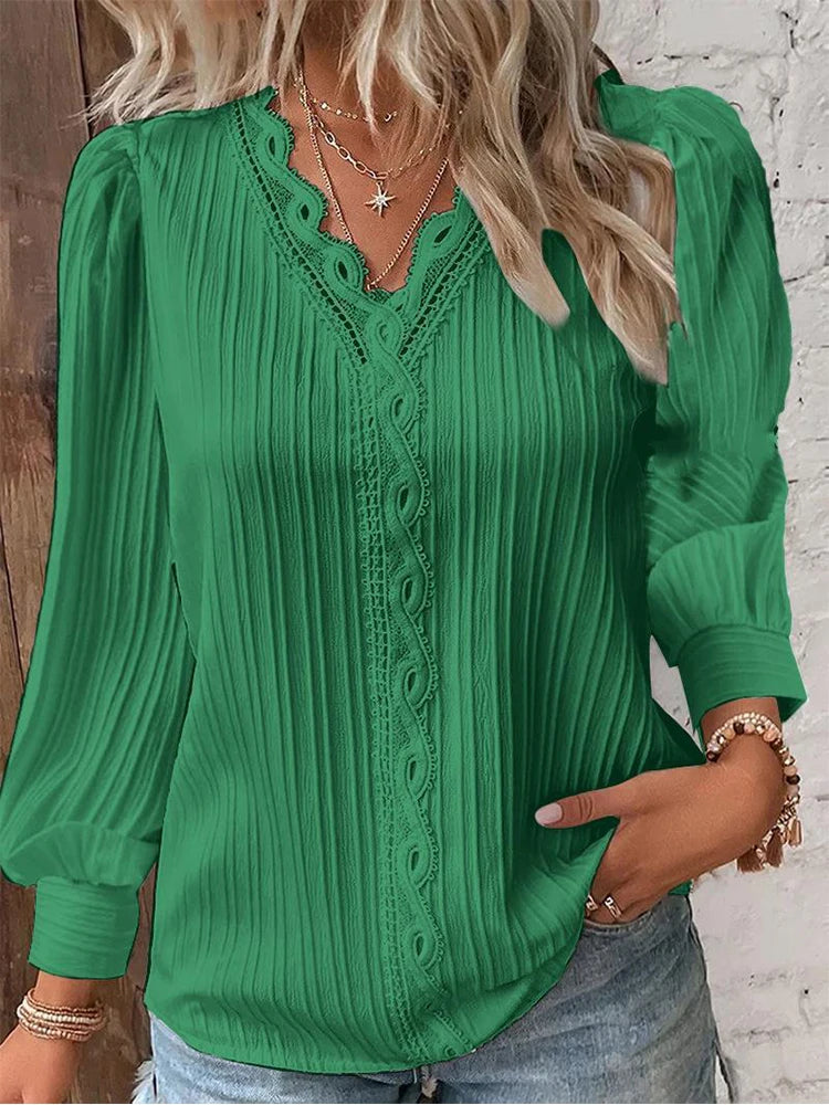 Verónica® | Long sleeve blouse with V-neck