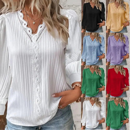 Verónica® | Long sleeve blouse with V-neck