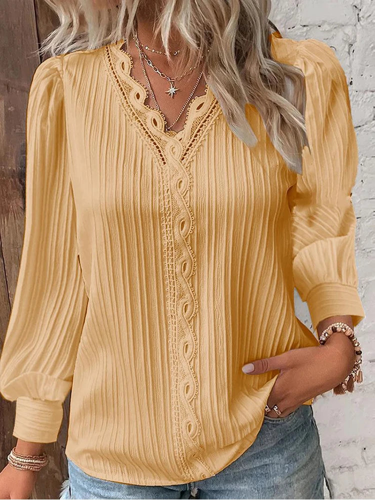Verónica® | Long sleeve blouse with V-neck
