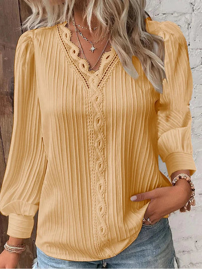 Verónica® | Long sleeve blouse with V-neck
