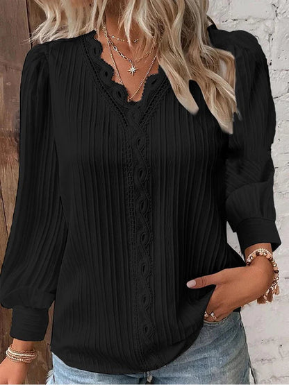 Verónica® | Long sleeve blouse with V-neck