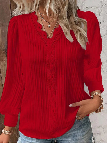 Verónica® | Long sleeve blouse with V-neck