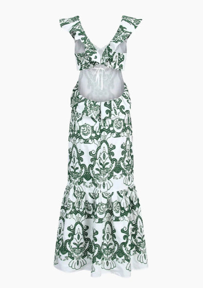 Leila® | Sorrento Long dress with slit