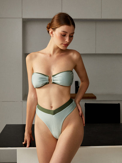 Binnie® | Contrasting Triangle Bikini Set