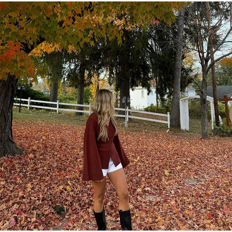 Leila® | Stylish cardigan with a V-neck