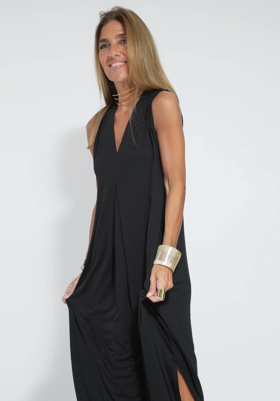 Mabel® | Long Slimming Dress And Vest Set