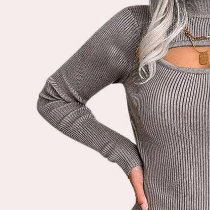 Lexi® | Slim women's dress with turtleneck