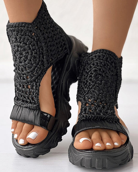 Juana® | Stylish Crochet Wedge Sandals For Women
