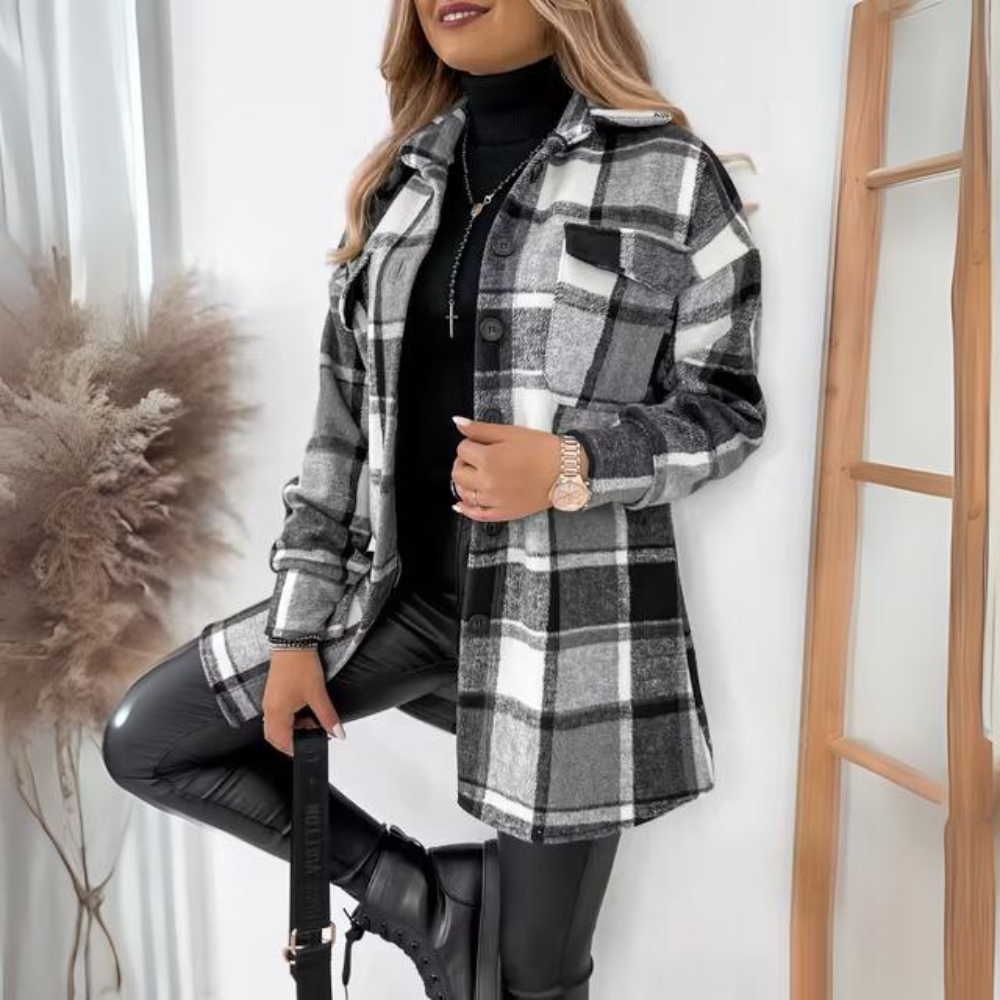 Minerva® | Checked winter jacket