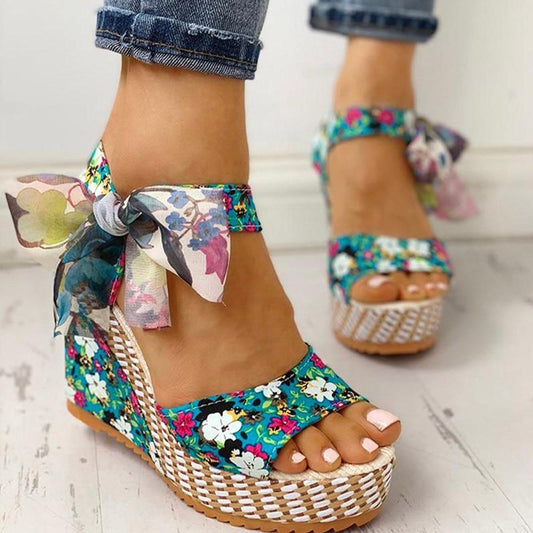 Kimberly® | Floral Platform Sandals