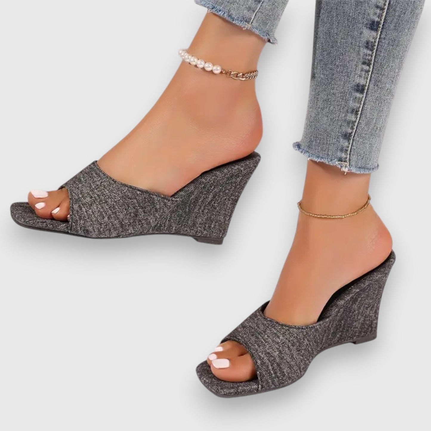 Ximena® | Jeans Keilabsatz Sandals