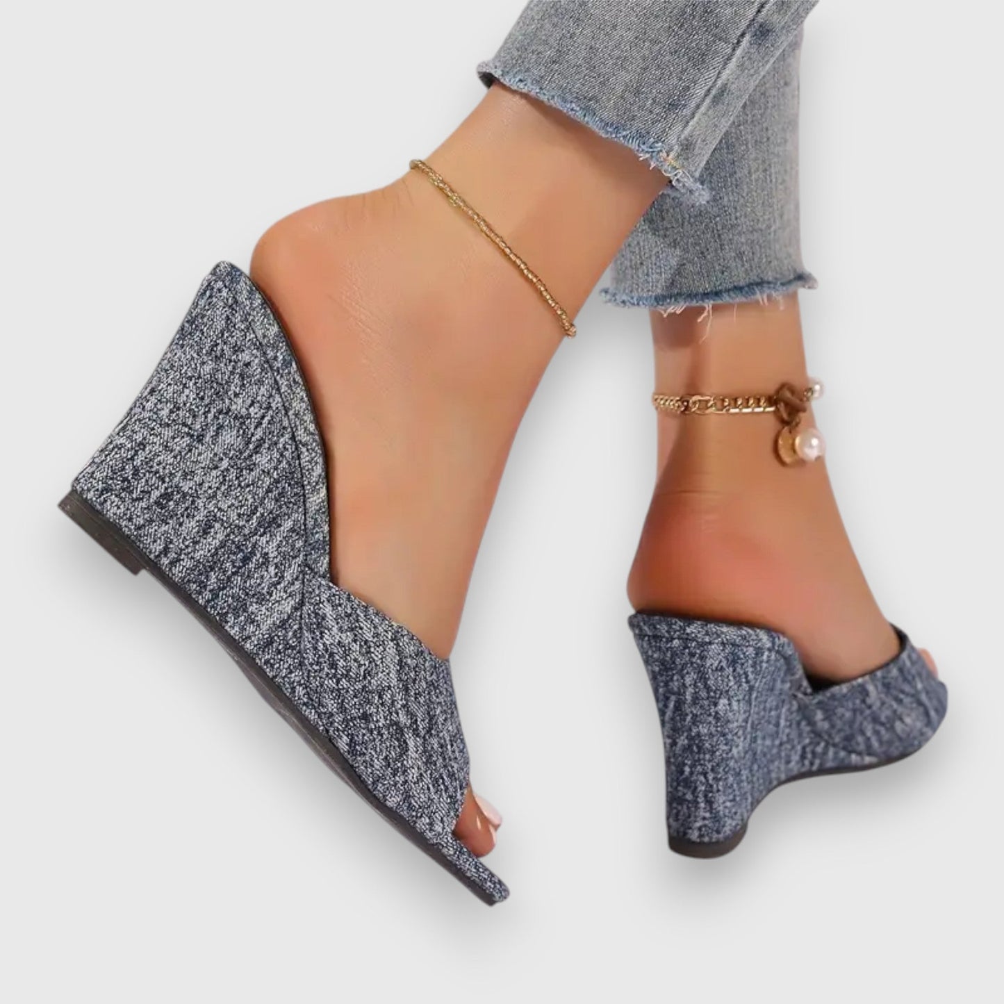 Ximena® | Jeans Keilabsatz Sandals