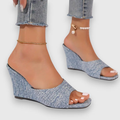 Ximena® | Jeans Keilabsatz Sandals