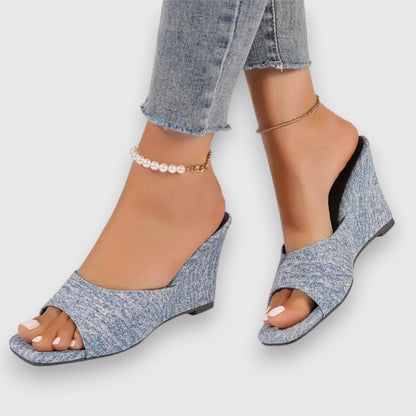 Ximena® | Jeans Keilabsatz Sandals