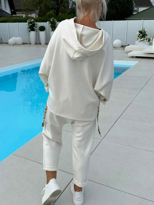 Leila® | Solid color two piece hoodie set
