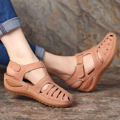 Ambar® | Vintage Style Leather Orthopedic Sandals