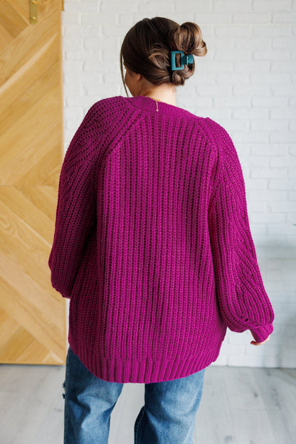 Leonie® | Maybe Monday Cardigan in Berry
