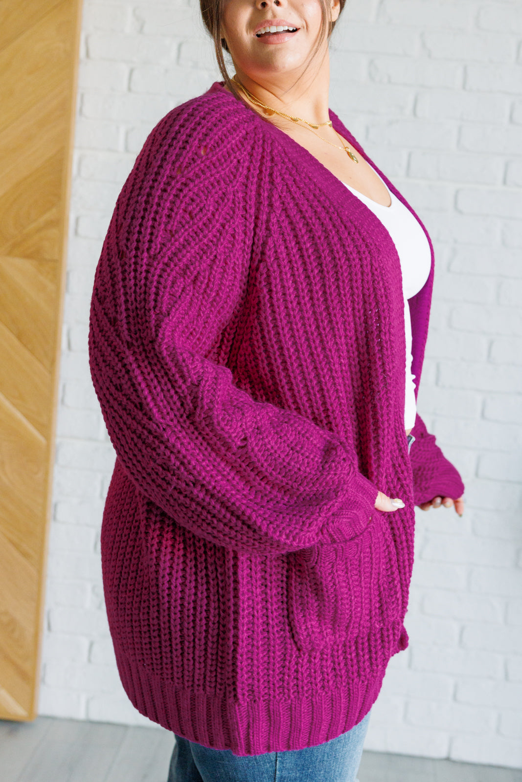Leonie® | Maybe Monday Cardigan in Berry