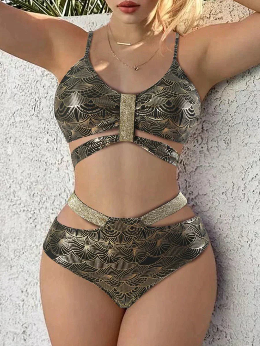 Braidy® | Push-Up Bikini Mit Metallic-Details