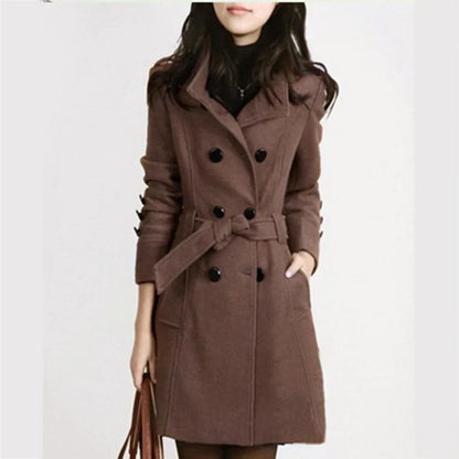 Leopoldina | Stylish women's coat with adjustable belt