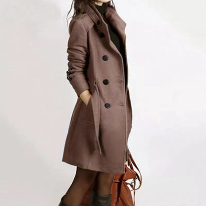 Leopoldina | Stylish women's coat with adjustable belt