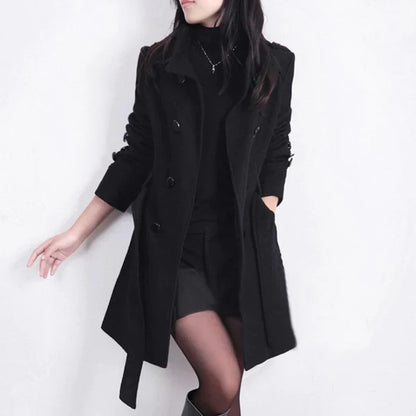 Leopoldina | Stylish women's coat with adjustable belt