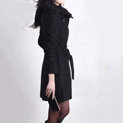 Leopoldina | Stylish women's coat with adjustable belt