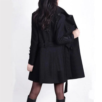 Leopoldina | Stylish women's coat with adjustable belt