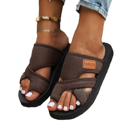 Rebeca® | Women'S Adjustable Cross Strap Slide Sandals