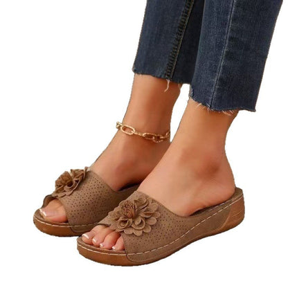Nahir® | Women'S Flower-Embellished Slide Sandals